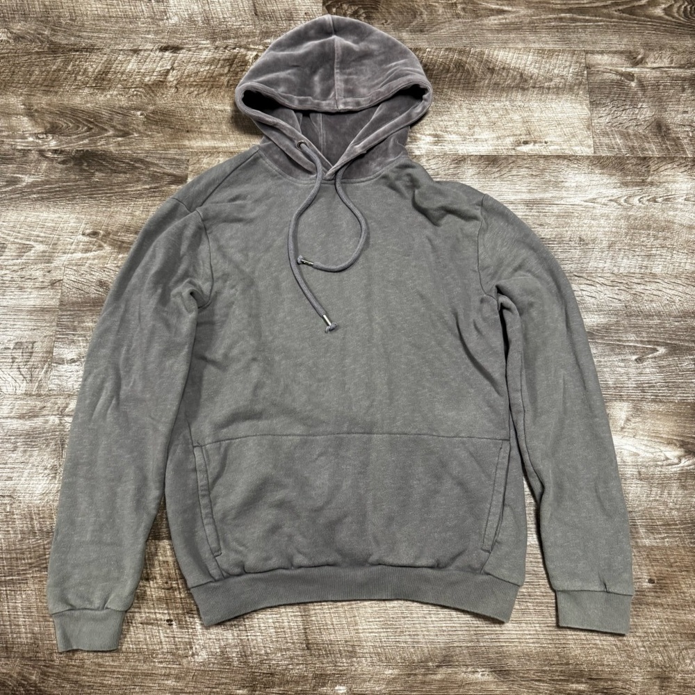 The Rail Grey Hoodie with Velvet Hood Size Medium